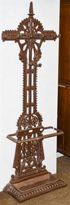 Lot 1256 - A Christopher Dresser for Coalbrookdale Victorian cast iron stick stand, 155cm
