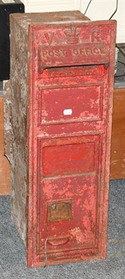 Lot 1317 - A Victorian post office letter box, marked VR with a crown, together with a receipt of purchase...