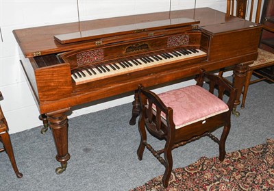 Lot 1336 - A 19th century rosewood and mahogany Clementi & Comp, London square piano, 179cm by 70cm by...