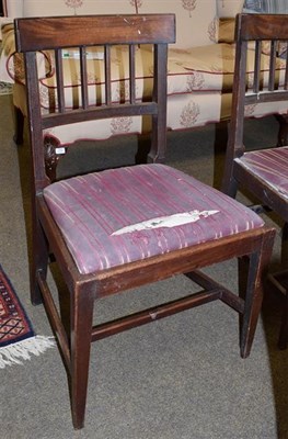 Lot 1189 - A set of four George III mahogany dining chairs, and a set of four later chairs (8)