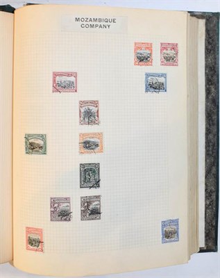 Lot 406 - Vintage loose-leaf stamp album, 100s of different pre-1950 stamps, Abyssinia to Victoria, incl....