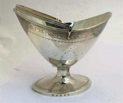 Lot 2005 - A George III Scottish Silver Sugar-Bowl, by Alexander Spence, Edinburgh, 1789, tapering oval and on