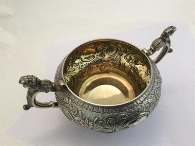 Lot 2016 - A Three-Piece George III Silver Tea-Service With a Pair of Sugar-Tongs En Suite, by Solomon...