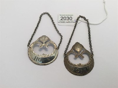 Lot 2030 - A Pair of George III Silver Decanter-Labels, by Hester Bateman, London, Circa 1770, each...