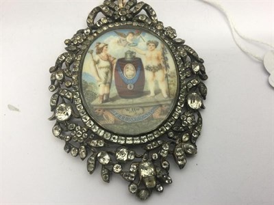 Lot 2031 - A George III Paste and Miniature-Set Jewel, The Miniature Signed 'W. Hay Pixit', Dated 1777,...