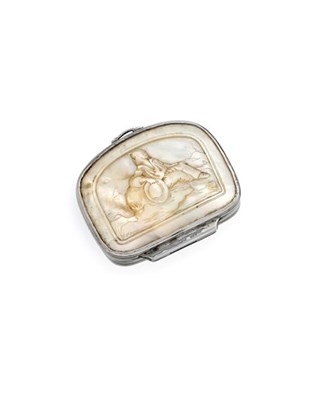 Lot 2039 - A Silver Mounted Mother-of-Pearl Snuff-Box, Apparently Unmarked, Probably 19th Century,...