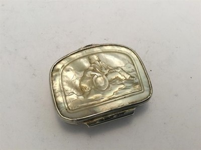 Lot 2039 - A Silver Mounted Mother-of-Pearl Snuff-Box, Apparently Unmarked, Probably 19th Century,...