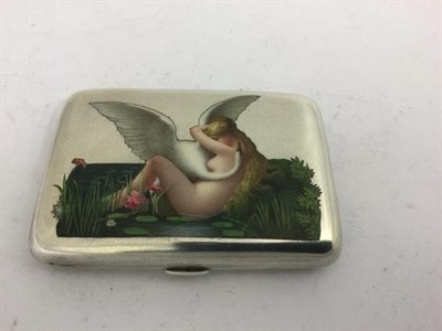 Lot 2043 - An Austro-Hungarian Silver and Enamel Cigarette-Case, Maker's Mark Indistinct, First Quarter...