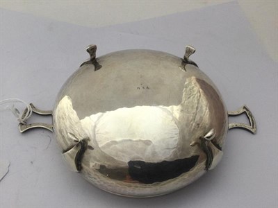 Lot 2099 - A George VI Silver Bowl, by A. E. Jones, Birmingham, 1937, bombé circular and on four short scroll