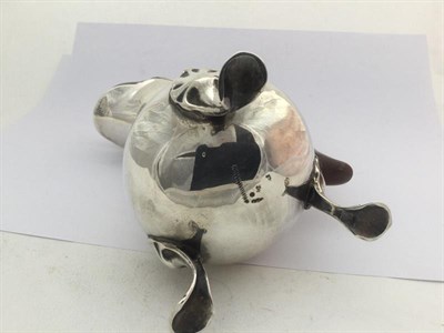 Lot 2121 - A Belgian Silver Teapot and a Similar Belgian Silver Hot-Milk Jug, Maker's Mark AP?, Brussels,...