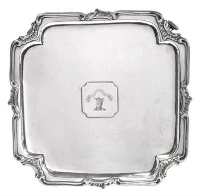 Lot 2122 - A Dutch Silver Salver, by Willem H. Moltzer, Nijmegen, Probably 1768-1769, shaped square and on...