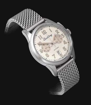 Lot 2165 - A 100th Year Anniversary Limited Edition Stainless Steel Calendar Single Push Chronograph...