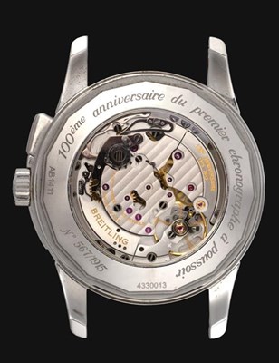 Lot 2165 - A 100th Year Anniversary Limited Edition Stainless Steel Calendar Single Push Chronograph...