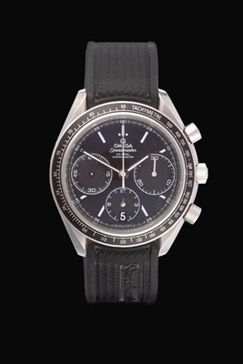 Lot 2168 - A Stainless Steel Automatic Calendar Chronograph Wristwatch, signed Omega, Co-Axial...