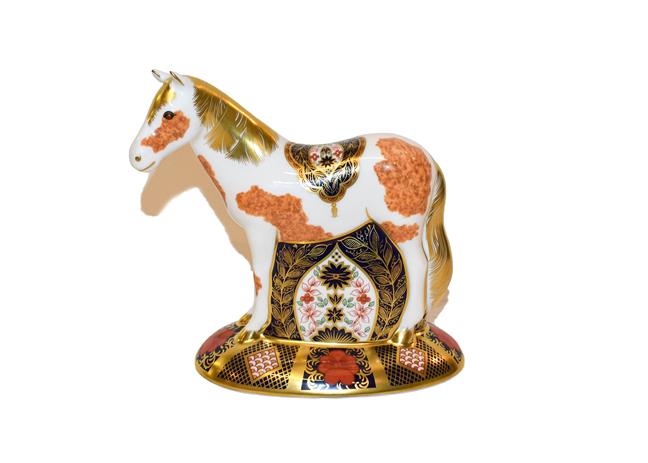 Lot 8 - Royal Crown Derby: Epsom Filly paperweight, limited edition 462/500, with gold stopper, box,...