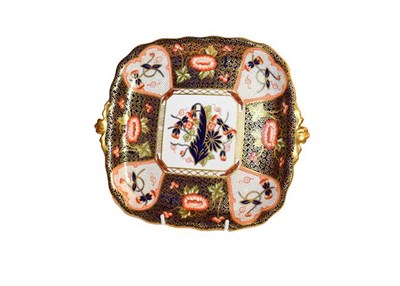Lot 15 - Royal Crown Derby Imari: A twin-handled Old Imari Holiday pattern tray, 41cm wide, together...