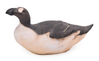 Lot 223 - Natural History: A Ceramic Model of The Great Auk ( Pinguinus impennis), dated 2010, by Karen...