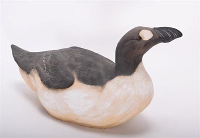 Lot 223 - Natural History: A Ceramic Model of The Great Auk ( Pinguinus impennis), dated 2010, by Karen...