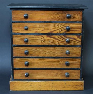 Lot 240 - Entomology: A Late 19th Century Specimen Chest, circa 1880-1900, a six-drawer pitch pine...