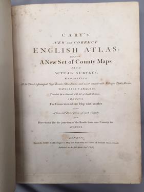 Lot 2 - Cary (John). Cary's New and Correct English Atlas, 1st edition, London: for John Cary, 1787....