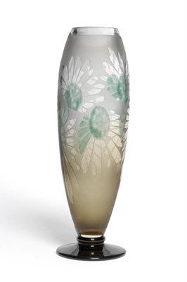 Lot 1770 - A Charles Schneider Le Verre Francais Charder Frosted, Stained, Clear and Smokey Grey Glass...