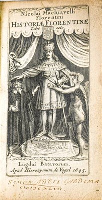 Lot 120 - Machiavelli (Niccolo). Historiae Florentinae libri octo, Leiden: Hieronymus de Vogel, 1645....