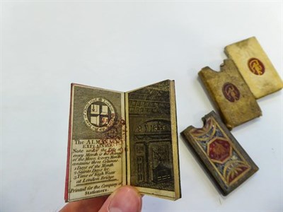 Lot 122 - Miniature almanacs. London Almanack for the Year of Christ 1783 [and:] London Almanack for the Year