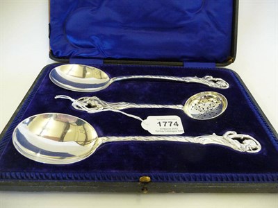 Lot 1774 - An Art Nouveau Silver Serving Set, Sutherland & Rhoden (George Guirren Rhoden,) Sheffield 1900,...