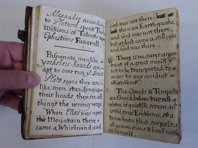 Lot 135 - Commonplace books. Three manuscript commonplace books, 17th century, all in dark brown ink in...