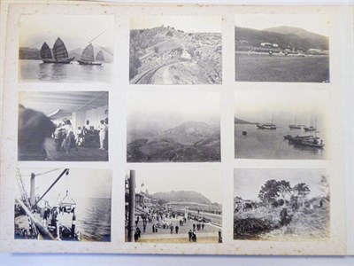 Lot 154 - Hong Kong. Photograph album depicting a tour by Lieutenant William Gray Rawlinson (1890-1915),...