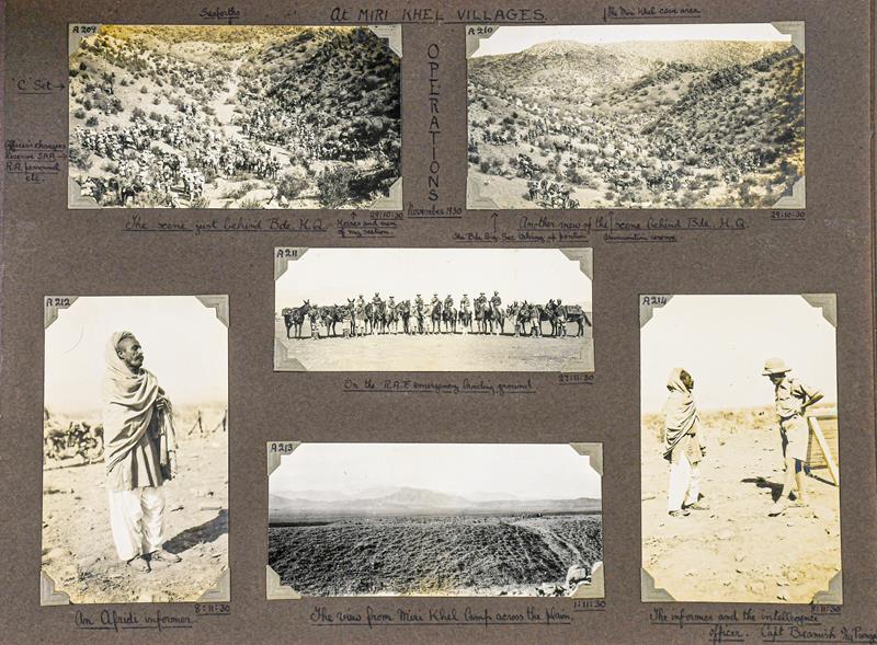 Lot 157 - North-West Frontier Province. Photograph album of military service, October-November 1930....