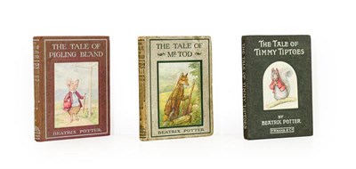 Lot 174 - Potter (Beatrix). The Tale of Timmy Tiptoes; The Tale of Mr. Tod; The Tale of Pigling Bland, 3...