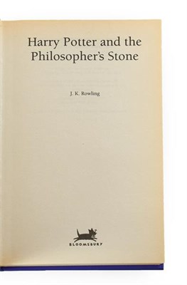 Lot 183 - Rowling (J. K.). Harry Potter and the Philosopher's Stone, London: Bloomsbury, 1997. 8vo,...