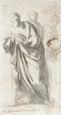 Lot 1010 - Attributed Antonio Bresciani (1720-1817) Italian  Standing saint, various poses  Inscribed,...