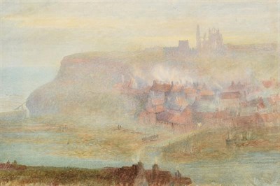 Lot 1018 - Alfred William Hunt RWS (1830-1896)  View of Whitby  Watercolour, 23.5cm by 35.5cm...