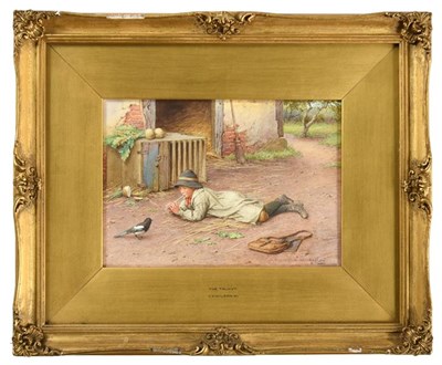 Lot 1026 - Charles Edward Wilson RI (1854-1941) ''The Truant'' Signed, watercolour, 17cm by 25cm  See...