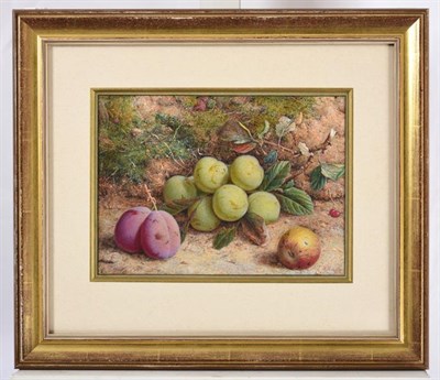 Lot 1028 - William Hough (1819-1897)  Plums and Greengages  Signed, watercolour and bodycolour, 20.5cm by 28cm