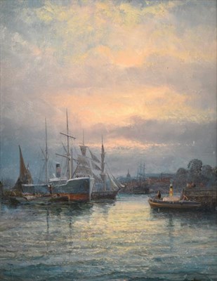 Lot 1037 - William Thornley (fl.1858-1898)  ''Queensborough on the Medway''  Signed, oil on board,...