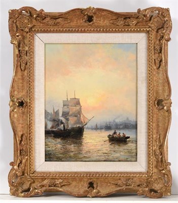 Lot 1037 - William Thornley (fl.1858-1898)  ''Queensborough on the Medway''  Signed, oil on board,...