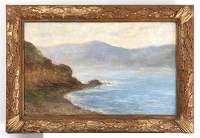 Lot 1039 - Alexandre Gaston Guignard (1848-1922) French  Coastal view Signed, oil on board, 36.5cm by 59cm...