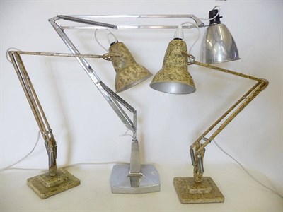 Lot 1791 - An Industrial Anglepoise Table Lamp, made by Herbert Terry & Sons Ltd, aluminium arms, four springs