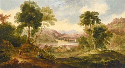 Lot 1058 - Circle of Sir Edwin Henry Landseer RA (1802-1873) Extensive view of Rydal Hall and Rydal water,...