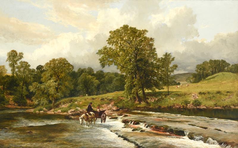 Lot 1059 - James Peel (1811-1906)  ''On the Lowther, Westmoreland''   Signed, oil on canvas, 74cm by...