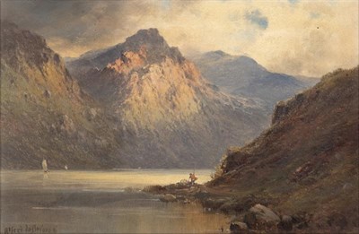 Lot 1065 - Alfred de Breanski RBA (1852-1928) ''Loch na Garr''  Signed, inscribed verso, oil on canvas,...