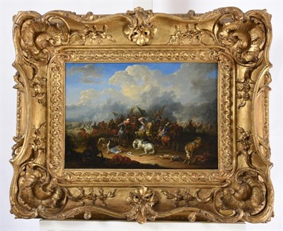 Lot 1083 - Attributed to Jacques Courtois, called il Borgognone (1621-1676) French/ Italian  A cavalry...