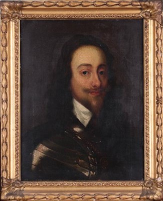 Lot 1090 - After Sir Anthony Van Dyck (1599-1641) Flemish  Portrait of Charles I in armour Oil on canvas, 40cm