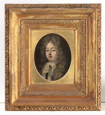 Lot 1091 - British School (18th century)  Portrait of a gentleman, head and shoulders, wearing a powdered...