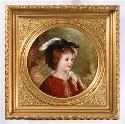 Lot 1100 - Attributed William Huggins (1820-1884)  Portrait of a young child, head and shoulders, wearing...