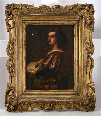 Lot 1104 - William Frederick Yeames ARA (1835-1918) Sketch of a Renaissance artist, standing, three...
