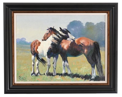 Lot 1132 - Malcolm Coward (b.1948) ''You scratch my back''  Signed, oil on canvas, 45.5cm by 61cm  See...